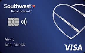 Clickable card art links to Southwest Rapid Rewards(Registered Trademark) Priority Credit Card product page